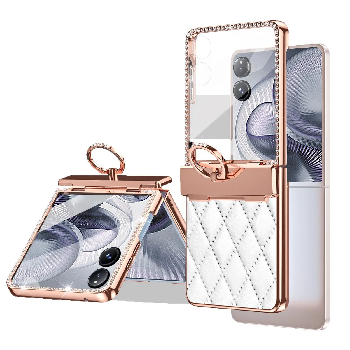 Compatible with Xiaomi MIX Flip2 phone case, foldable screen, small Chanel-style diamond hinge, drop protection.