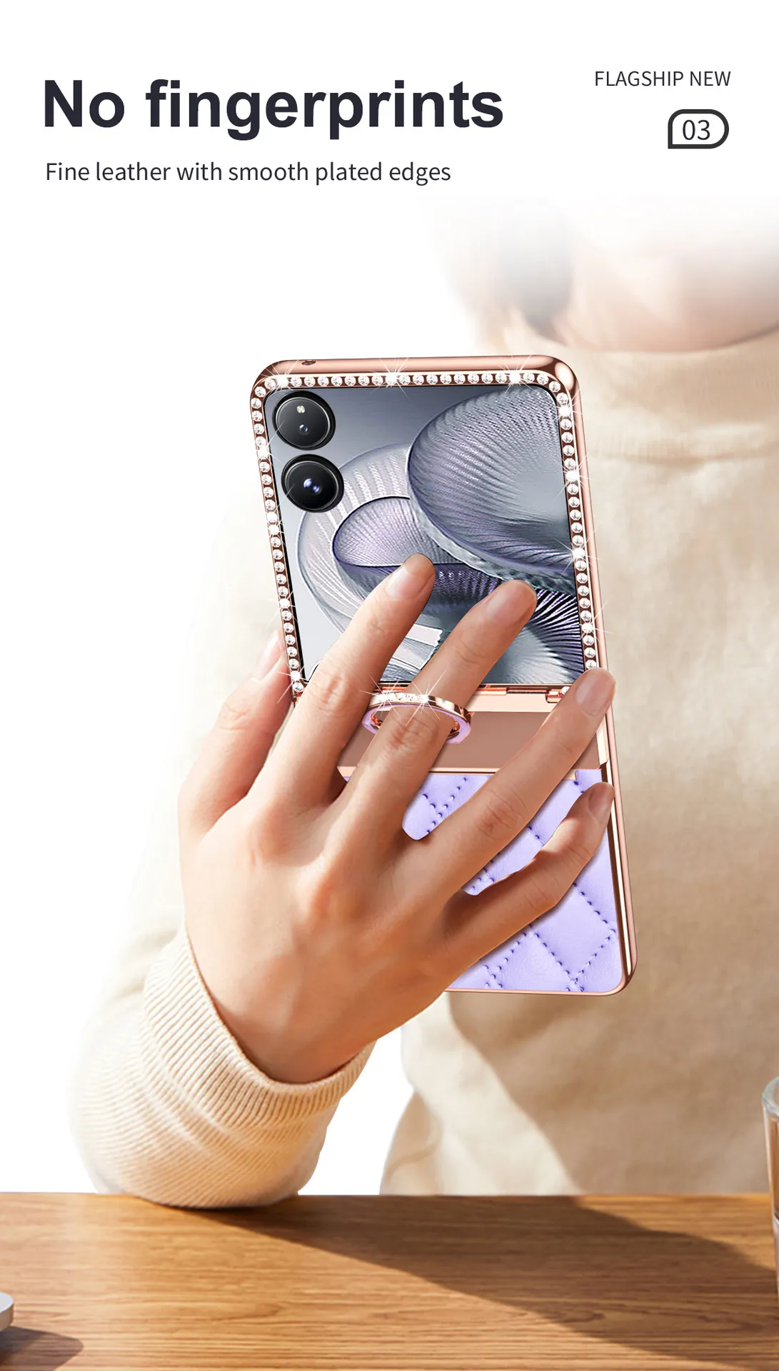 Compatible with Xiaomi MIX Flip2 phone case, foldable screen, small Chanel-style diamond hinge, drop protection.