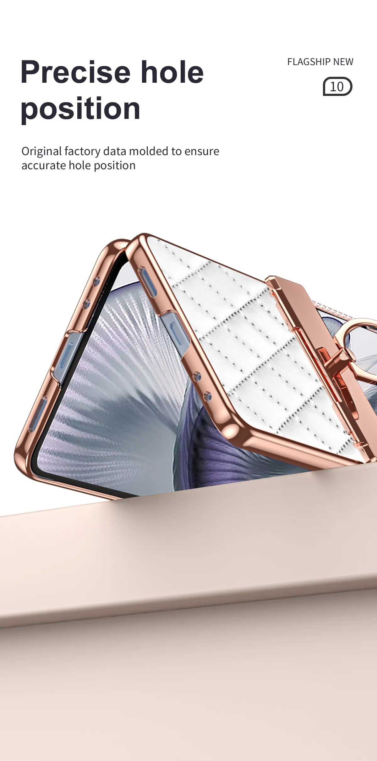 Compatible with Xiaomi MIX Flip2 phone case, foldable screen, small Chanel-style diamond hinge, drop protection.