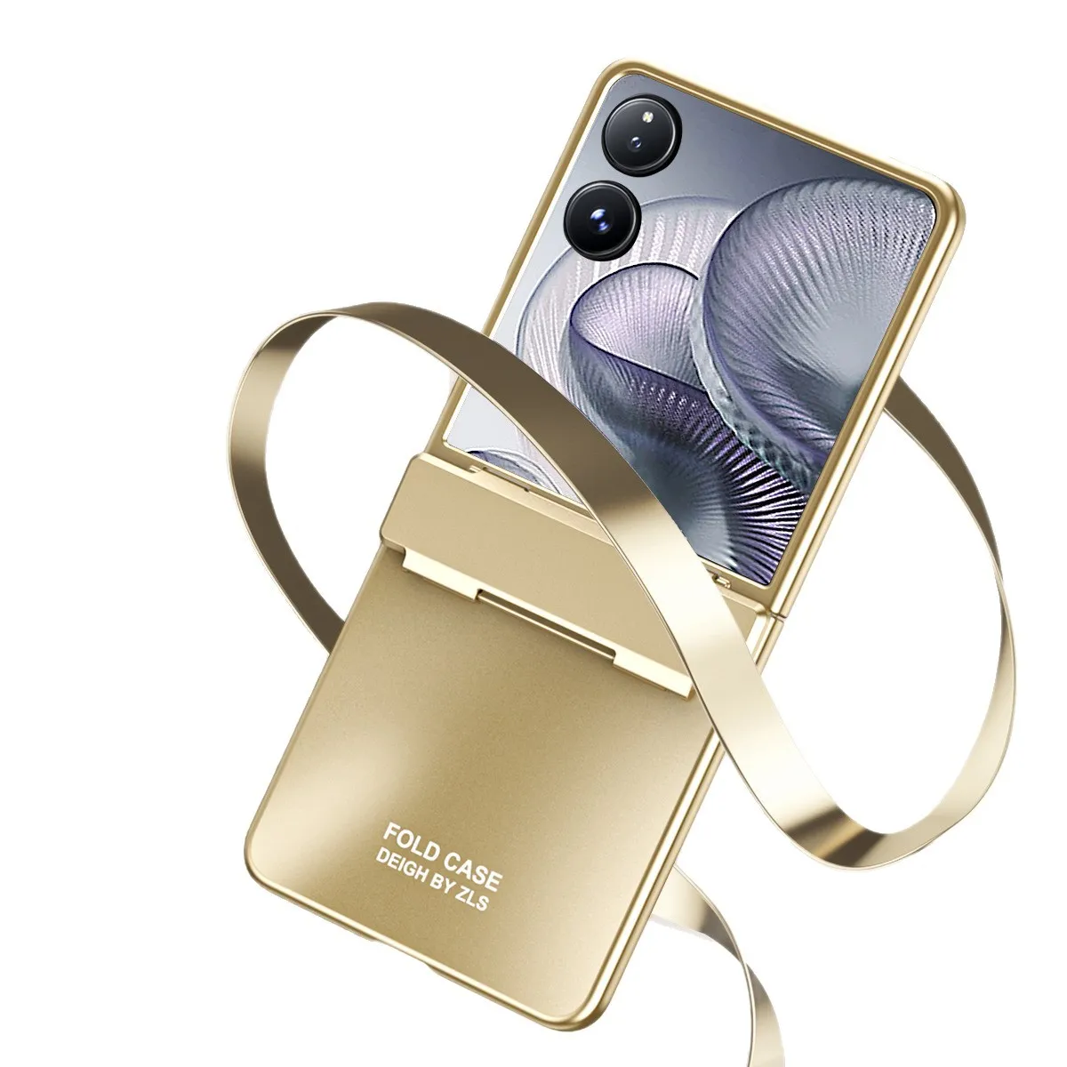 Compatible with Xiaomi MIX Flip2 phone case, foldable screen, light luxury electroplated hinge, drop-proof protective case