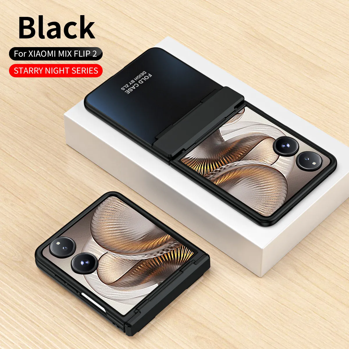 Compatible with Xiaomi MIX Flip2 phone case, foldable screen, light luxury electroplated hinge, drop-proof protective case