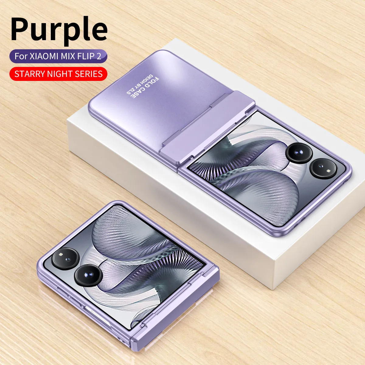 Compatible with Xiaomi MIX Flip2 phone case, foldable screen, light luxury electroplated hinge, drop-proof protective case
