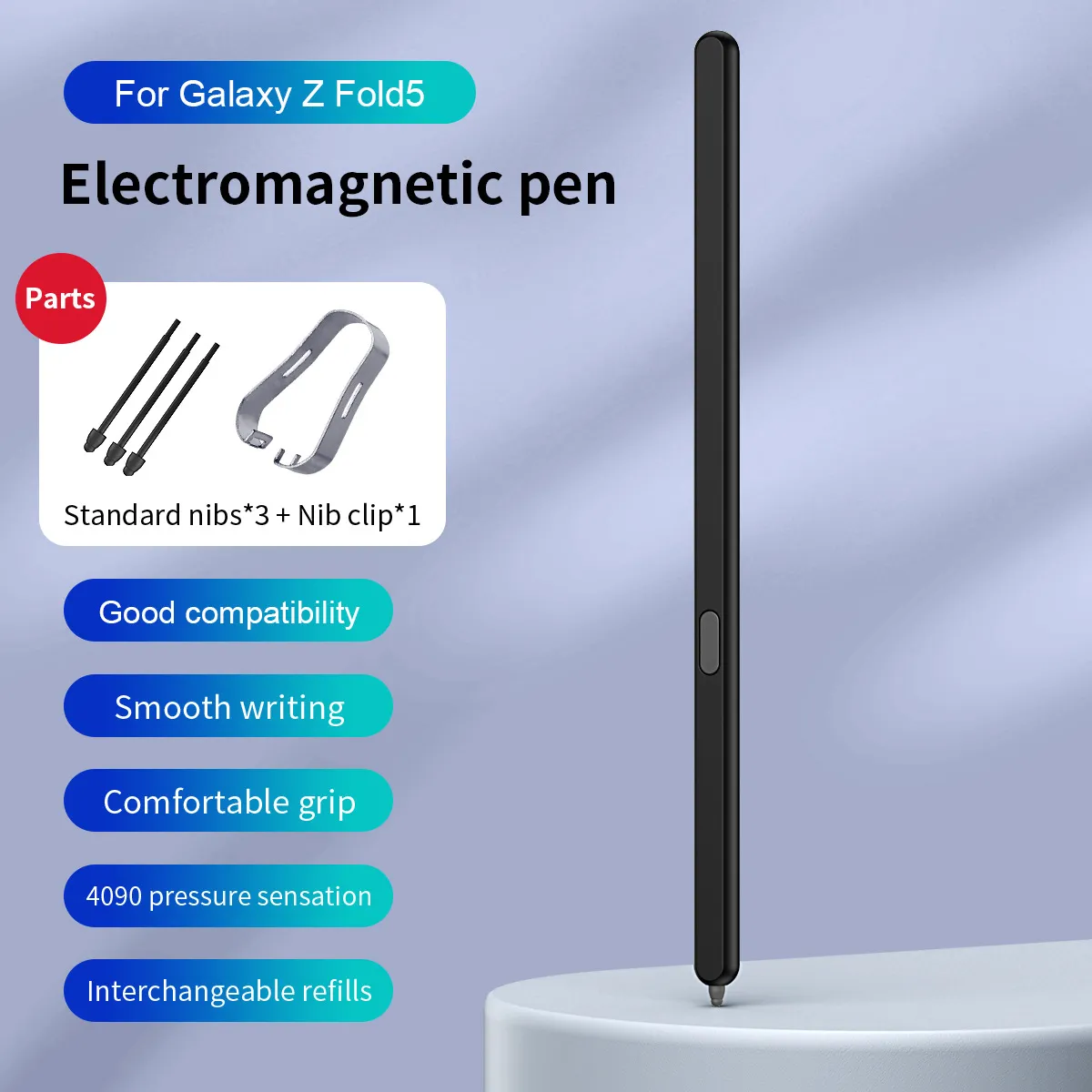 Compatible with Samsung Z Fold 5 capacitive stylus S Pen FOLD4, thin and light, smooth writing in solid colors.
