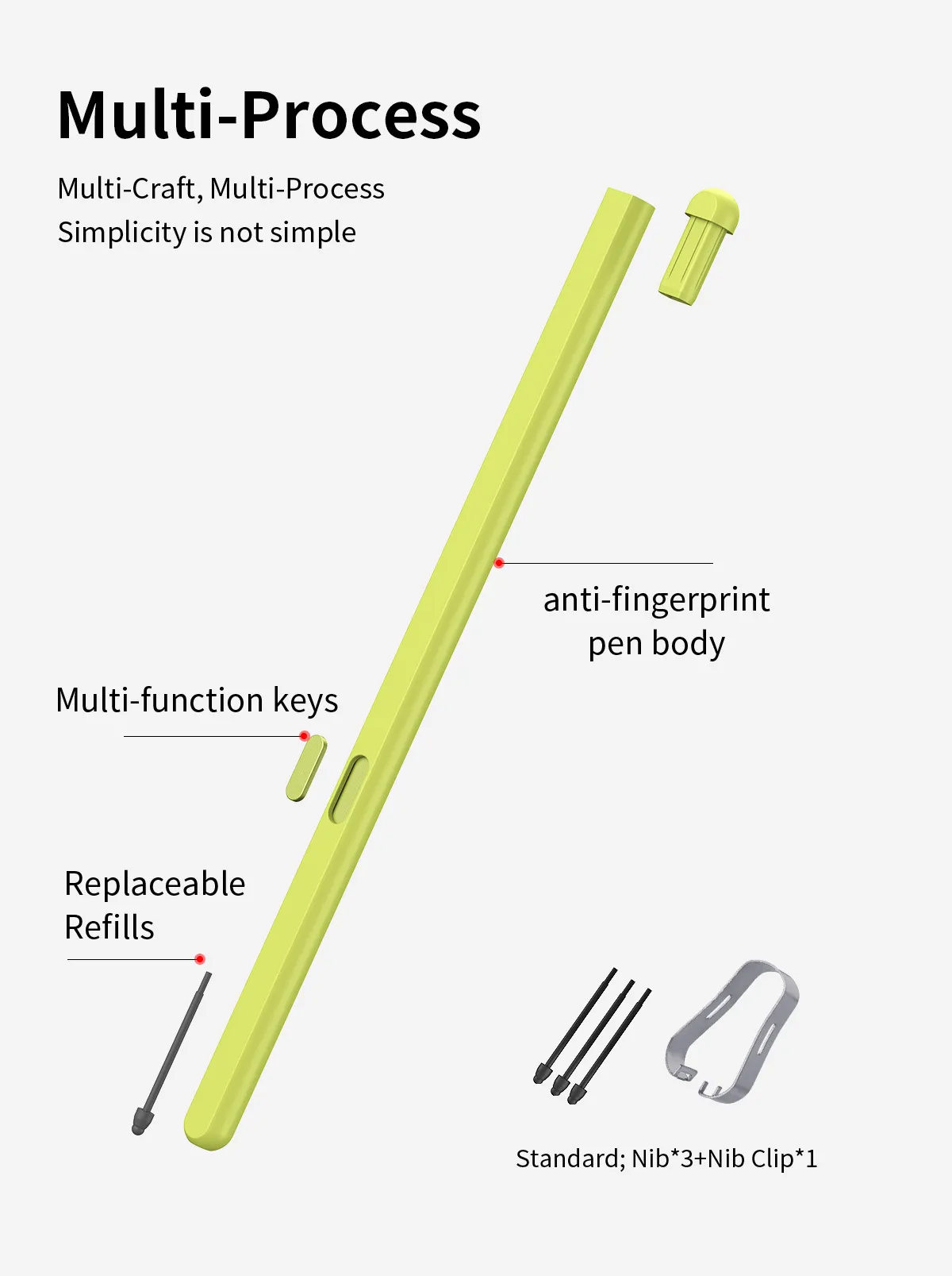 Compatible with Samsung Z Fold 5 capacitive stylus S Pen FOLD4, thin and light, smooth writing in solid colors.
