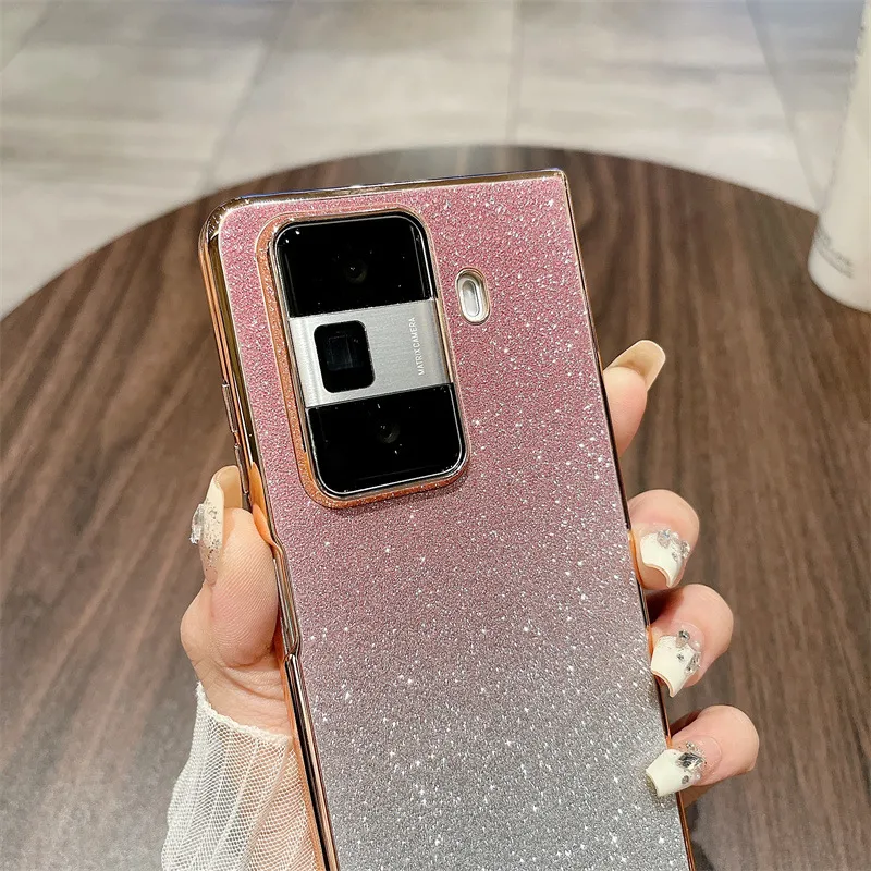 Honor MagicVS3 phone case, MagicVS3 folding glitter wrist strap, vegan leather, drop-proof protective case.