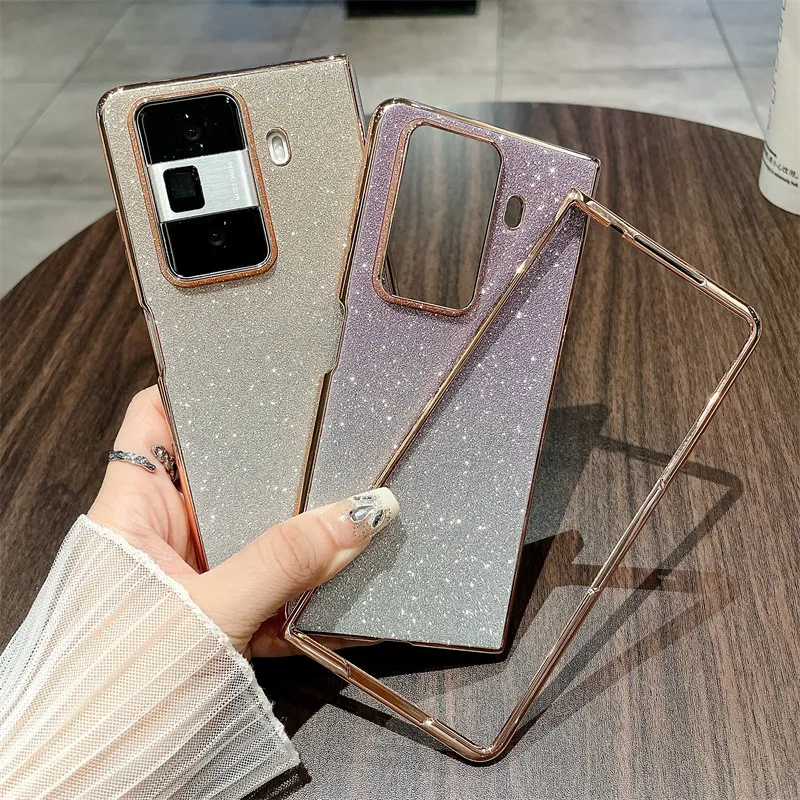 Honor MagicVS3 phone case, MagicVS3 folding glitter wrist strap, vegan leather, drop-proof protective case.