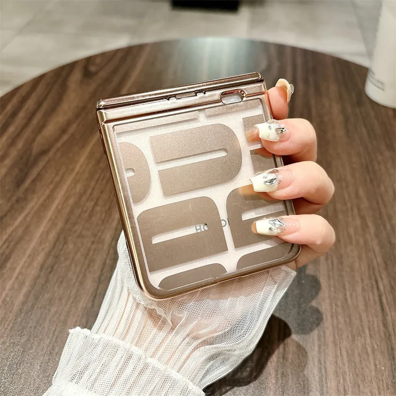 Honor Magic VFlip phone case, foldable screen, electroplated, trendy hinge, drop-proof protective case.