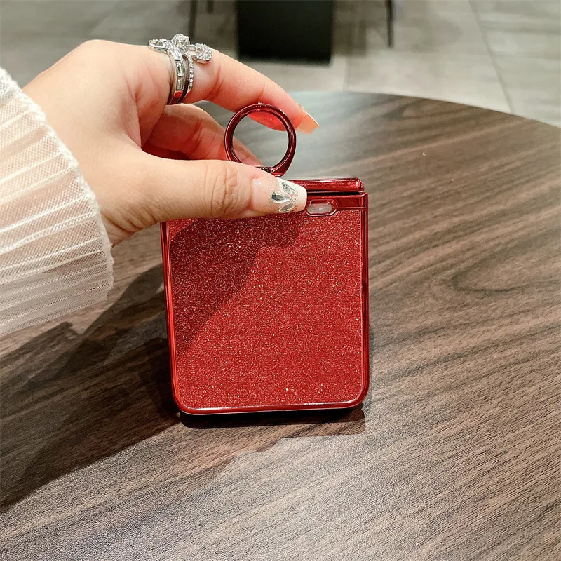 Suitable for Honor Magic V Flip phone cases with foldable screens, luxurious diamond-studded glitter, drop-proof protection.