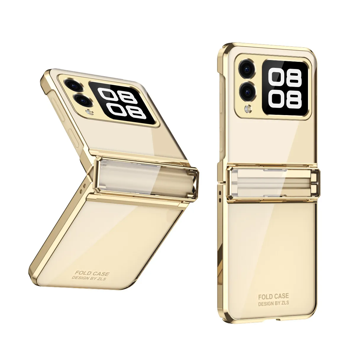 Compatible with Huawei Nova Flip phone case, Nova Flip foldable screen electroplated transparent hinge for drop protection.
