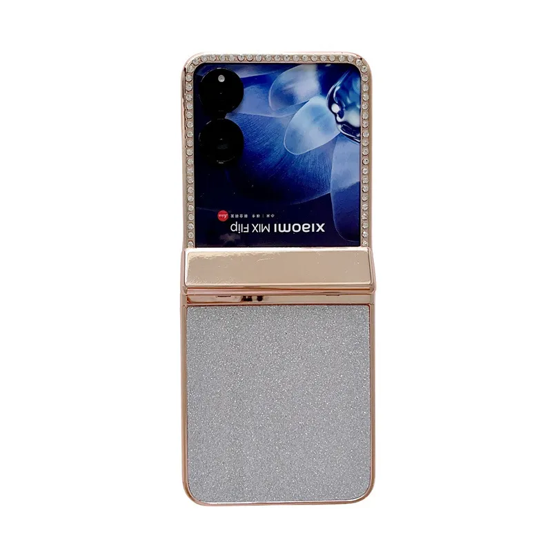 Compatible with Xiaomi MIX Flip2 phone case, mixflip folding crystal glitter full-coverage hinge drop protection