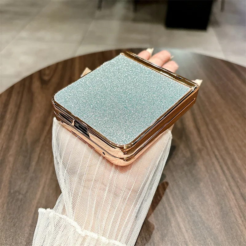 Compatible with Xiaomi MIX Flip2 phone case, mixflip folding crystal glitter full-coverage hinge drop protection