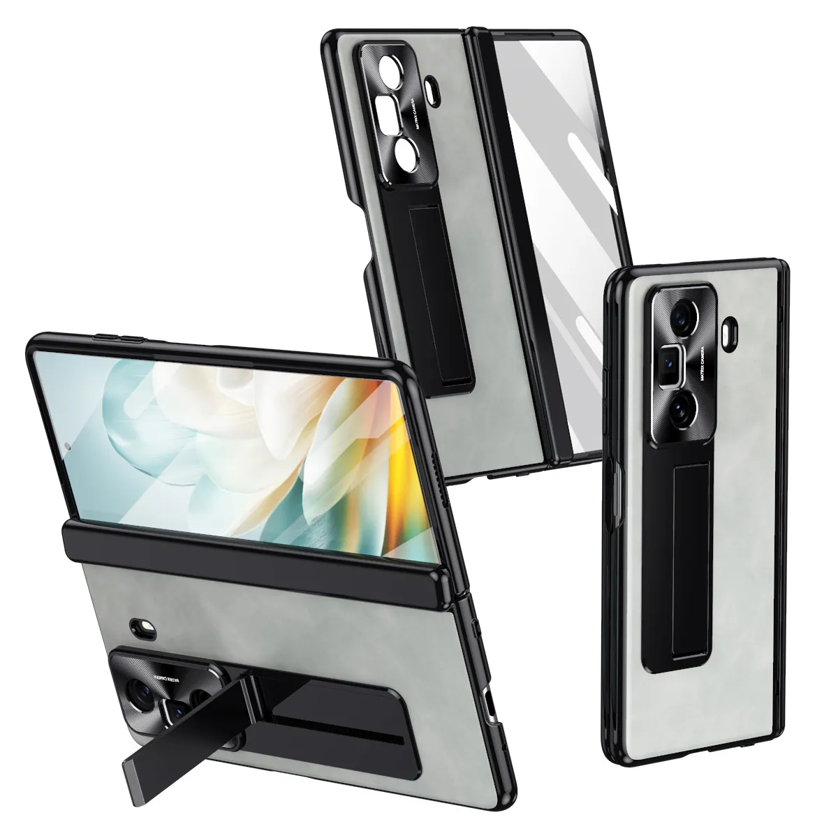 Honor MagicVS3 phone case, foldable vegan leather business full-coverage drop-proof protective case.