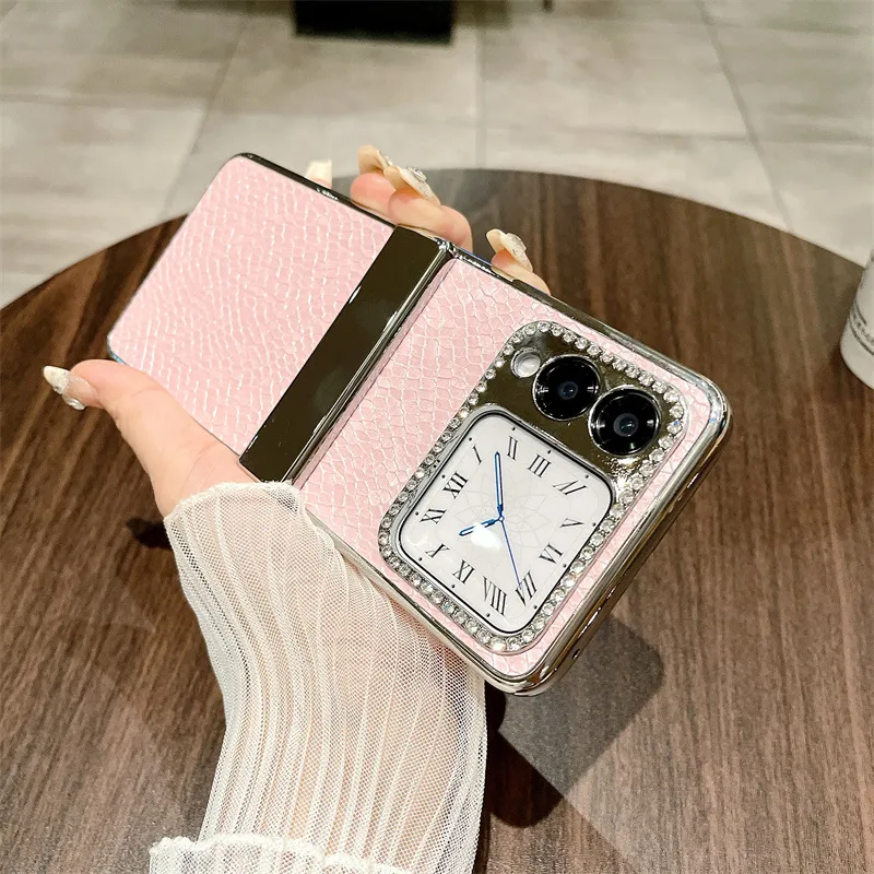 Compatible Huawei Nova Flip phone case, Nova Flip foldable screen, Baimai vegan leather hinge full-coverage shockproof case