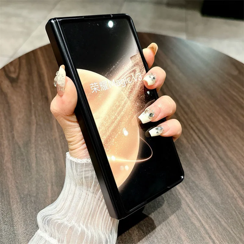 Honor MagicV3 Phone Case Electroplated Transparent MagicV3 Ultra-thin Full Coverage Hinge Drop-proof Protective Leather Case