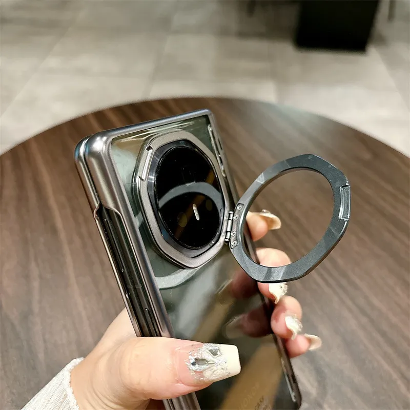 Honor MagicV3 Phone Case Electroplated Transparent MagicV3 Ultra-thin Full Coverage Hinge Drop-proof Protective Leather Case