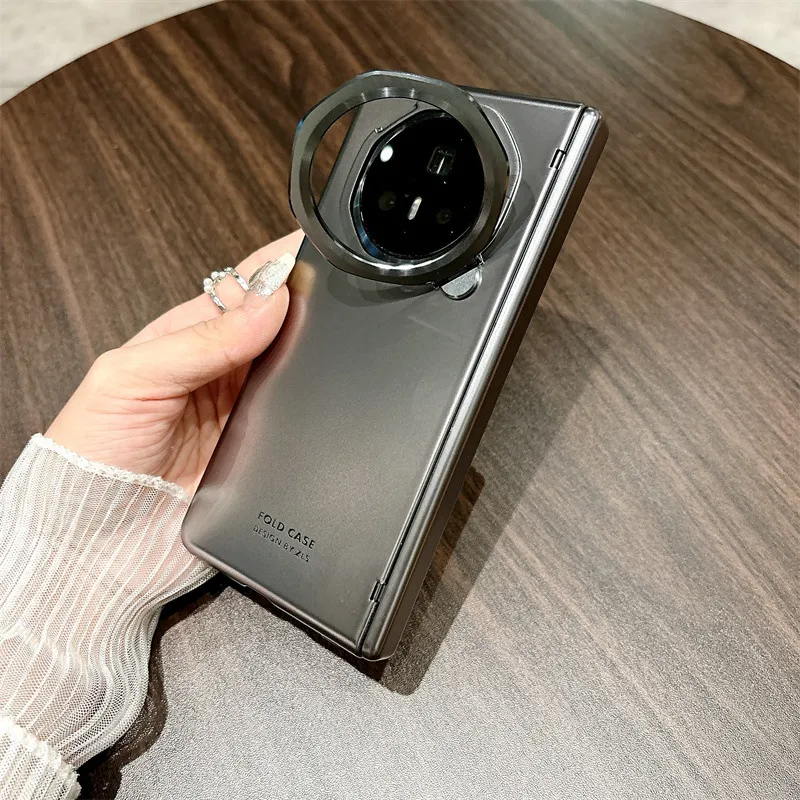 Honor MagicV3 Phone Case, MagicV3 Light Luxury Electroplated Ultra-thin Full Coverage Hinge Drop-Proof Protective Leather Case