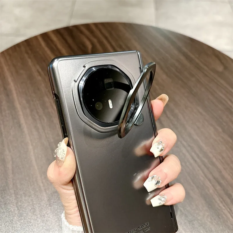 Honor MagicV3 Phone Case, MagicV3 Light Luxury Electroplated Ultra-thin Full Coverage Hinge Drop-Proof Protective Leather Case