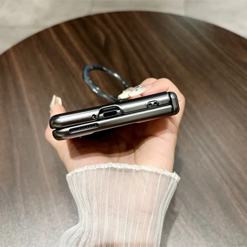Honor MagicV3 Phone Case, MagicV3 Light Luxury Electroplated Ultra-thin Full Coverage Hinge Drop-Proof Protective Leather Case