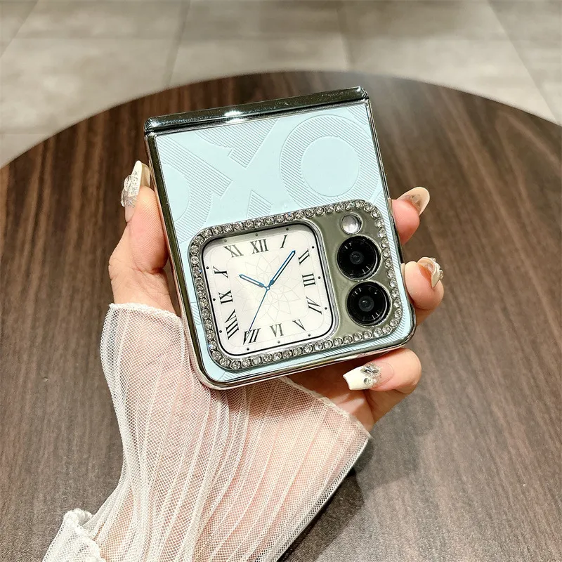 Compatible Huawei Nova Flip phone case, Nova Flip foldable screen, letter print, hinge, full-coverage shockproof case