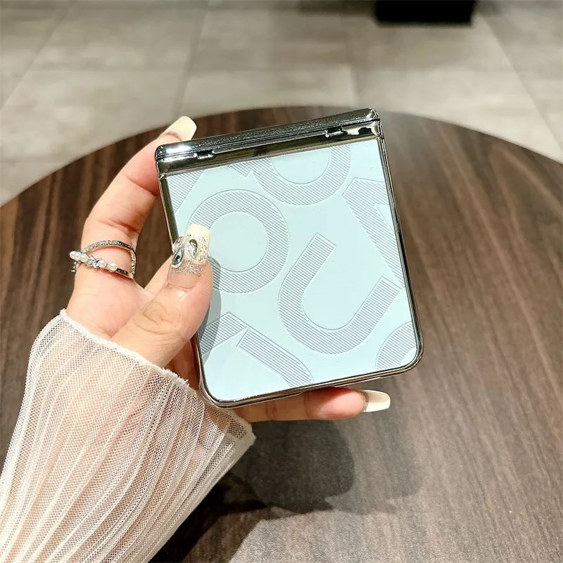 Compatible Huawei Nova Flip phone case, Nova Flip foldable screen, letter print, hinge, full-coverage shockproof case