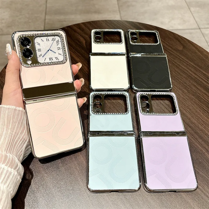 Compatible Huawei Nova Flip phone case, Nova Flip foldable screen, letter print, hinge, full-coverage shockproof case