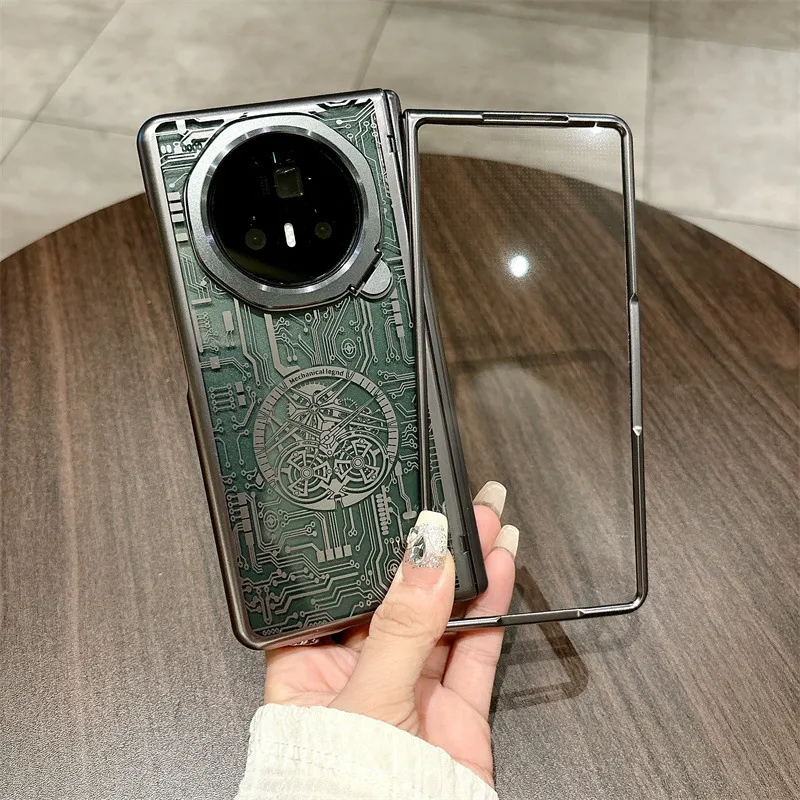 Honor MagicV3 Phone Case, MagicV3 Mechanical Legend Ultra-thin Full Coverage Hinge Drop-proof Protective Leather Case
