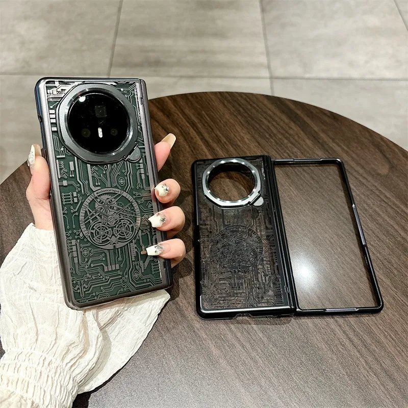 Honor MagicV3 Phone Case, MagicV3 Mechanical Legend Ultra-thin Full Coverage Hinge Drop-proof Protective Leather Case