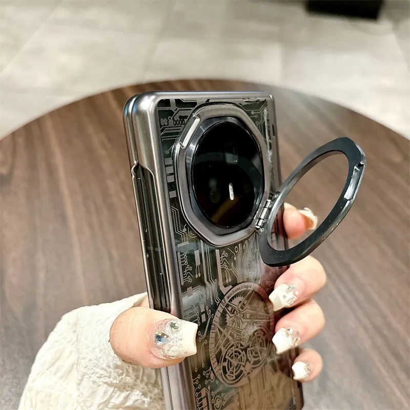 Honor MagicV3 Phone Case, MagicV3 Mechanical Legend Ultra-thin Full Coverage Hinge Drop-proof Protective Leather Case
