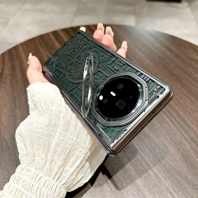 Honor MagicV3 Phone Case, MagicV3 Mechanical Legend Ultra-thin Full Coverage Hinge Drop-proof Protective Leather Case