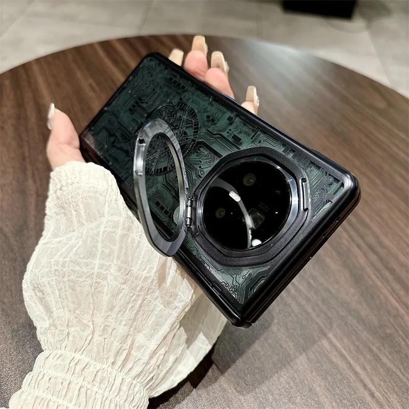 Honor MagicV3 Phone Case, MagicV3 Mechanical Legend Ultra-thin Full Coverage Hinge Drop-proof Protective Leather Case