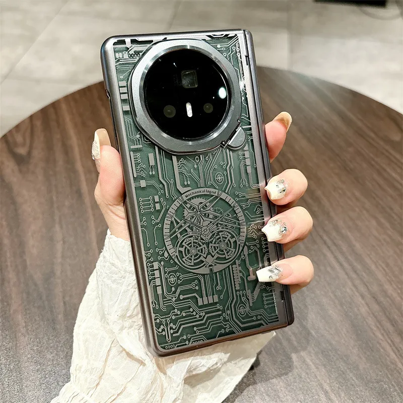 Honor MagicV3 Phone Case, MagicV3 Mechanical Legend Ultra-thin Full Coverage Hinge Drop-proof Protective Leather Case