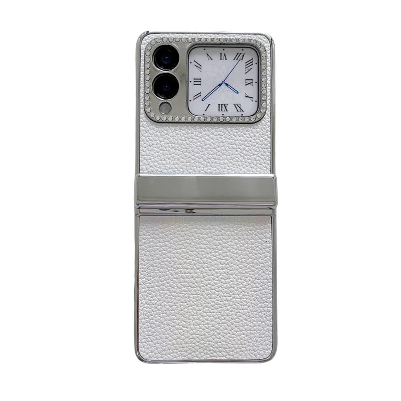 Compatible Huawei Nova Flip phone case, Nova Flip foldable screen ultra-thin vegan leather hinge full-coverage shockproof case