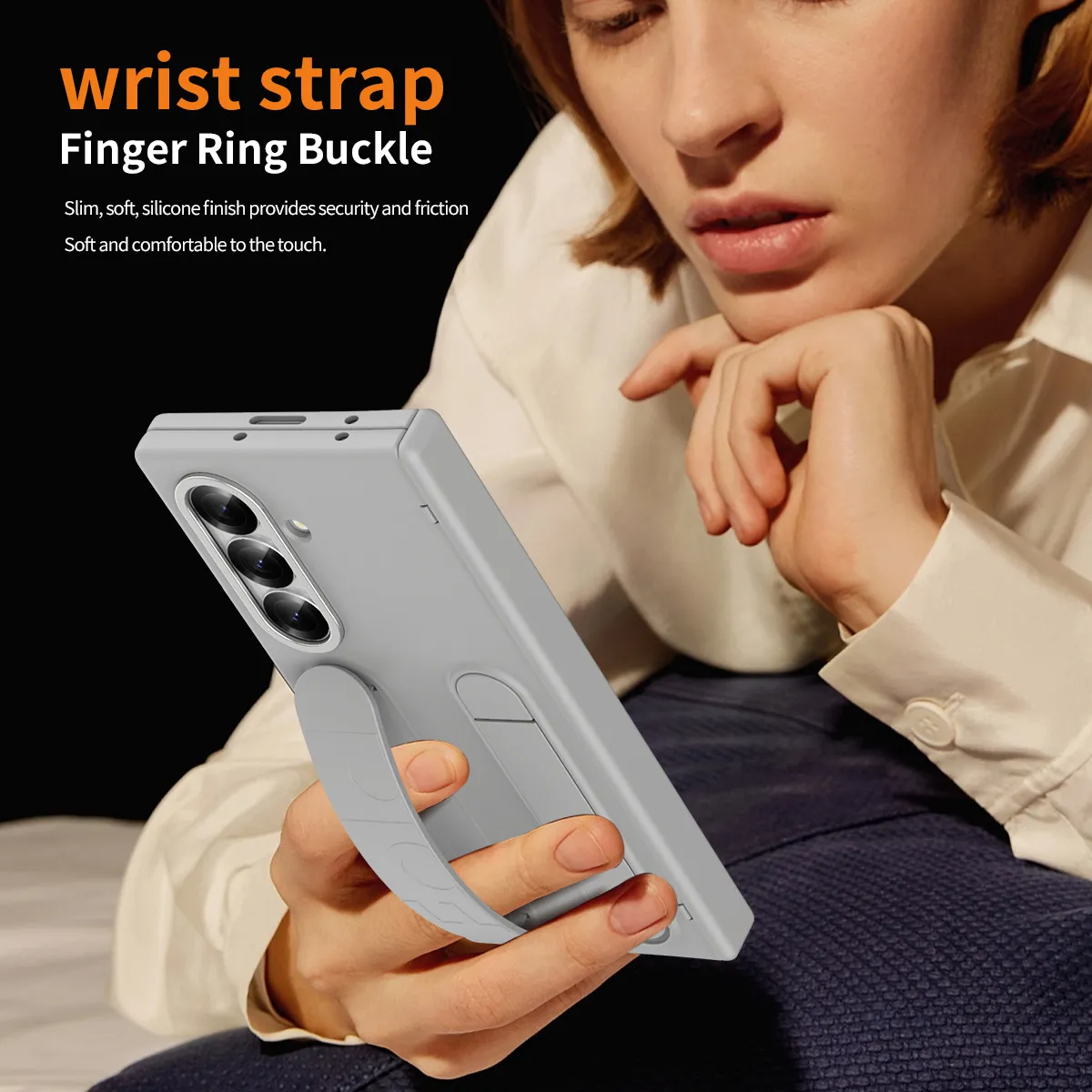 Compatible with Samsung Zfold 8 Ultra phone case, FOLD8 official wrist strap, pen slot hinge, and shockproof case.