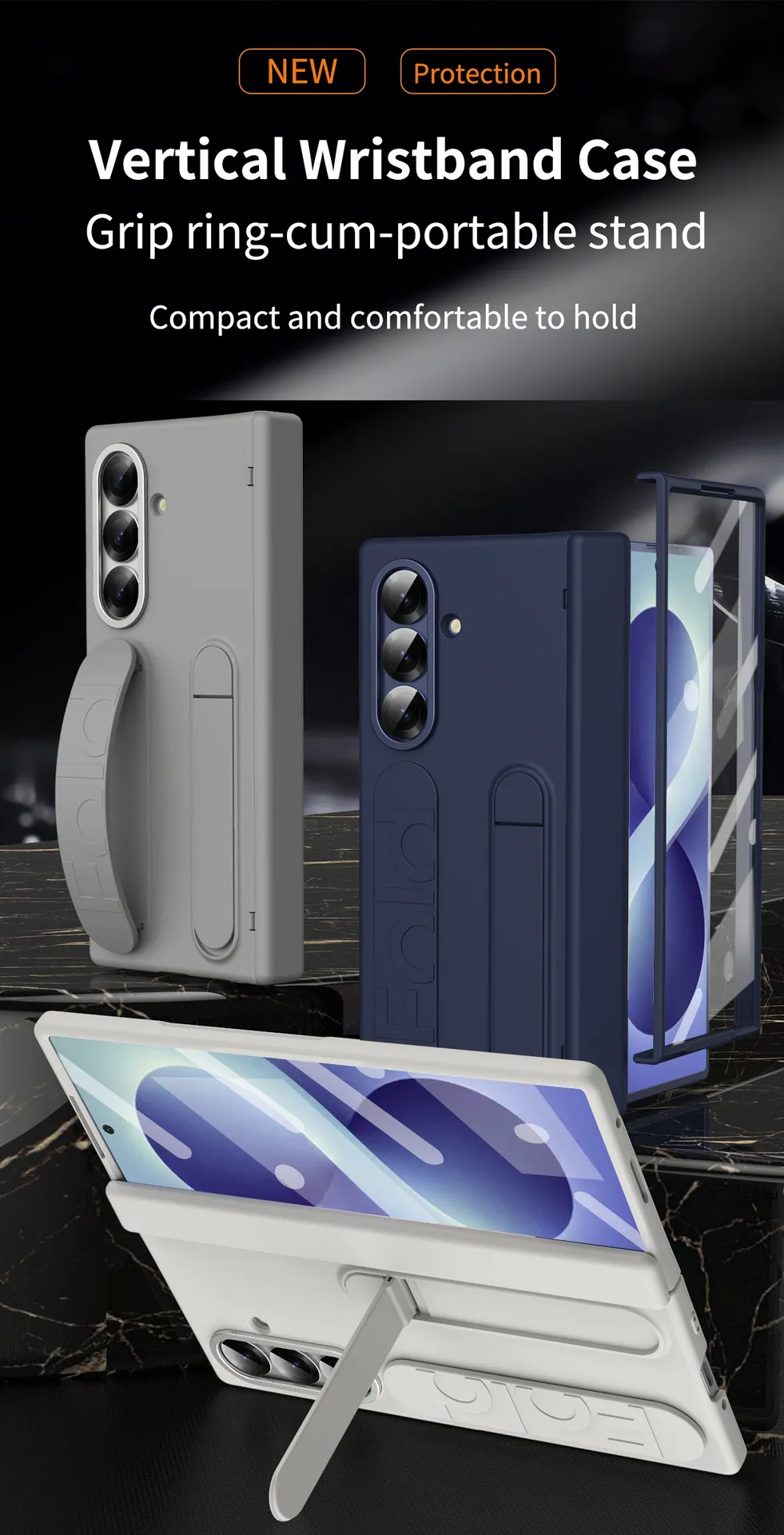 Compatible with Samsung Zfold 8 Ultra phone case, FOLD8 official wrist strap, pen slot hinge, and shockproof case.
