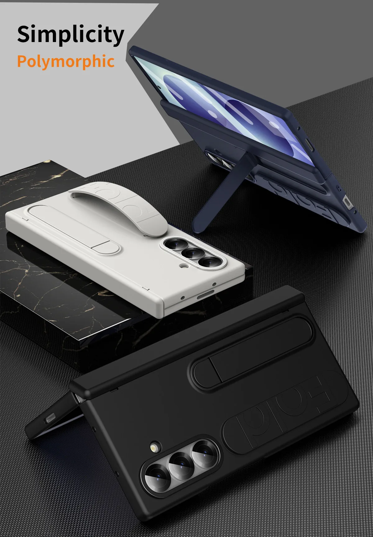 Compatible with Samsung Zfold 8 Ultra phone case, FOLD8 official wrist strap, pen slot hinge, and shockproof case.