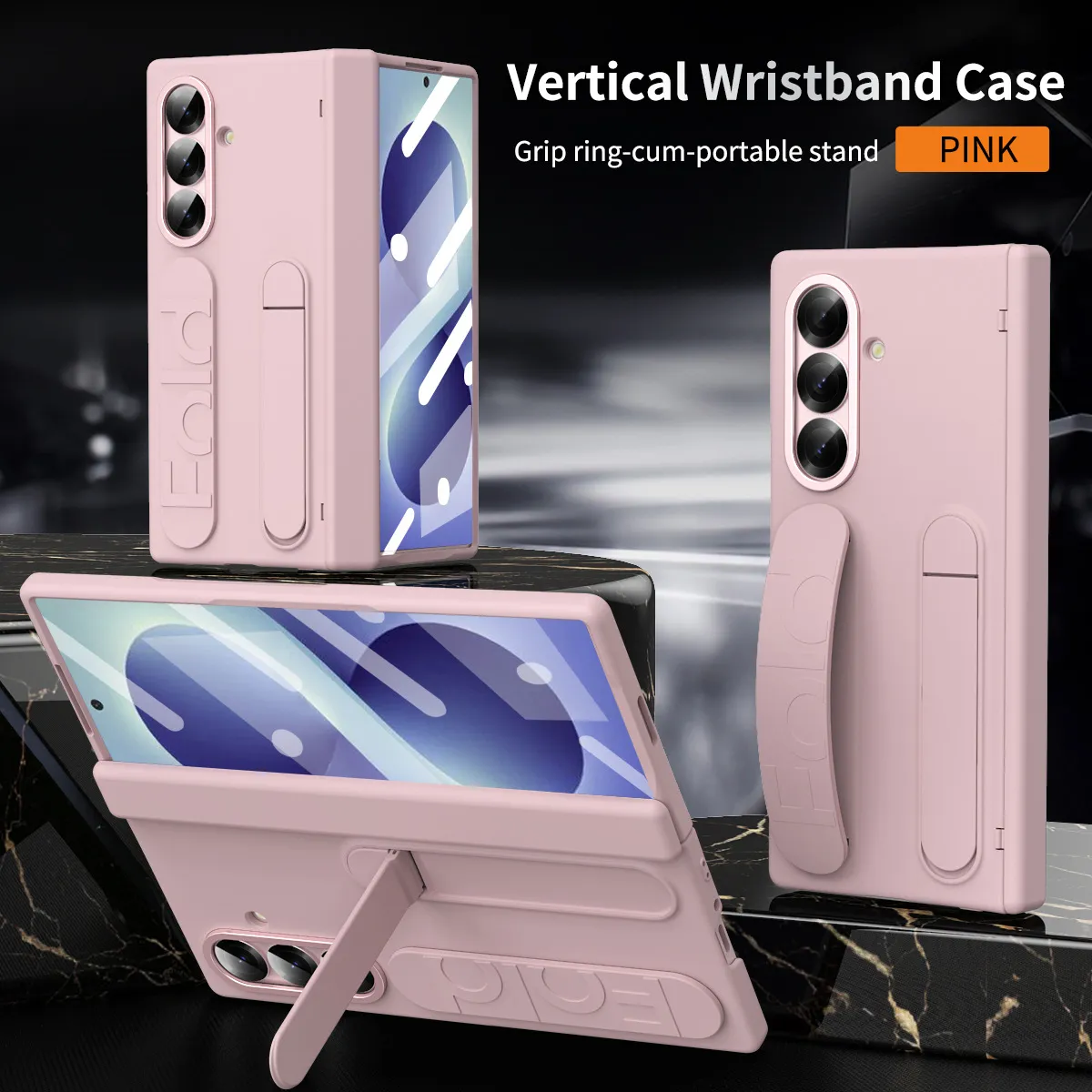 Compatible with Samsung Zfold 8 Ultra phone case, FOLD8 official wrist strap, pen slot hinge, and shockproof case.