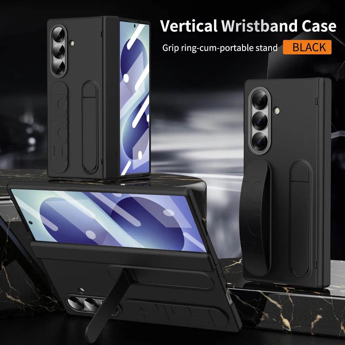Compatible with Samsung Zfold 8 Ultra phone case, FOLD8 official wrist strap, pen slot hinge, and shockproof case.