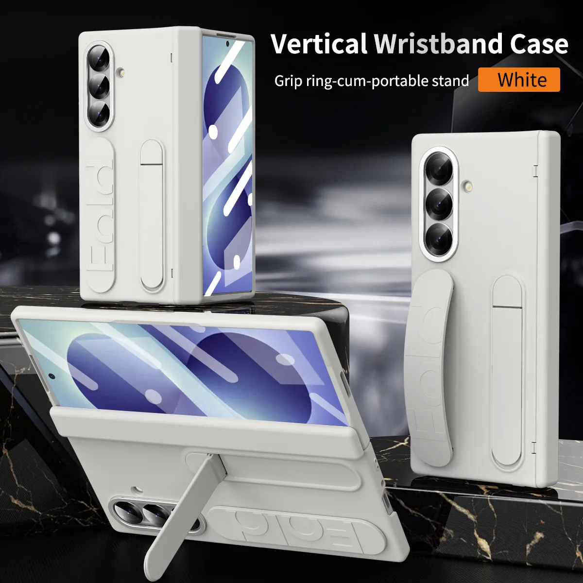 Compatible with Samsung Zfold 8 Ultra phone case, FOLD8 official wrist strap, pen slot hinge, and shockproof case.