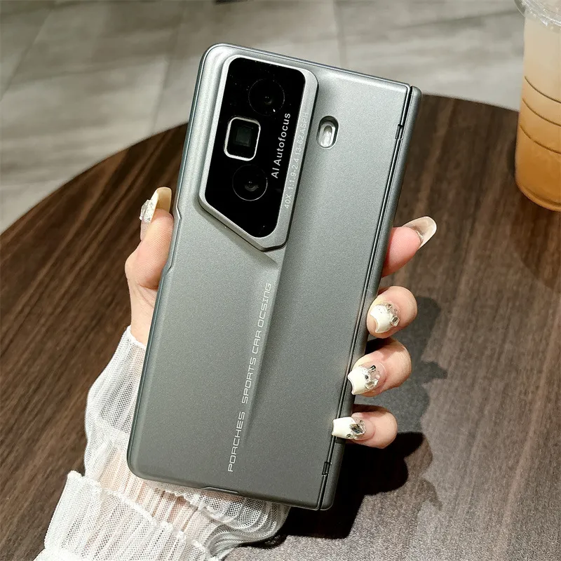 Honor MagicVS3 Phone Case, Luxury Porsche Design, Full Coverage Hinge, Drop-Proof Protective Leather Case