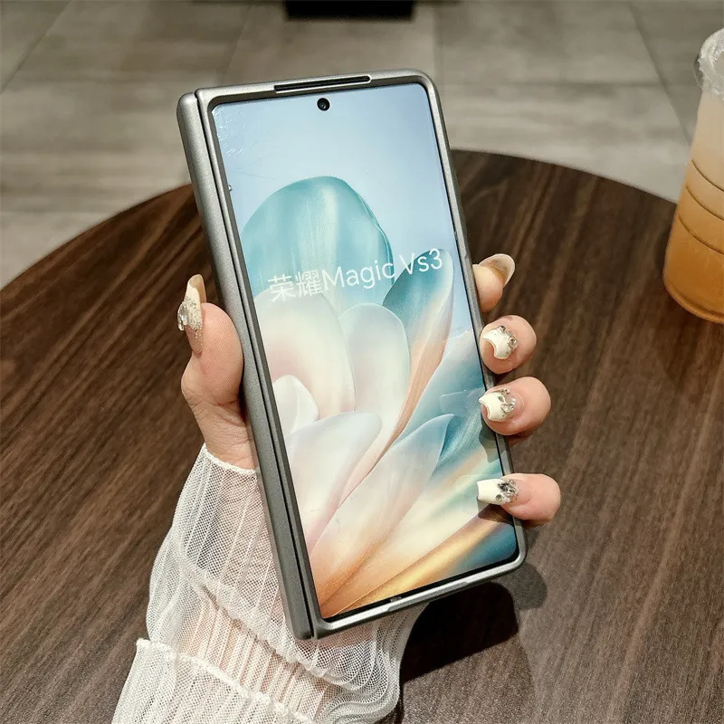 Honor MagicVS3 Phone Case, Luxury Porsche Design, Full Coverage Hinge, Drop-Proof Protective Leather Case