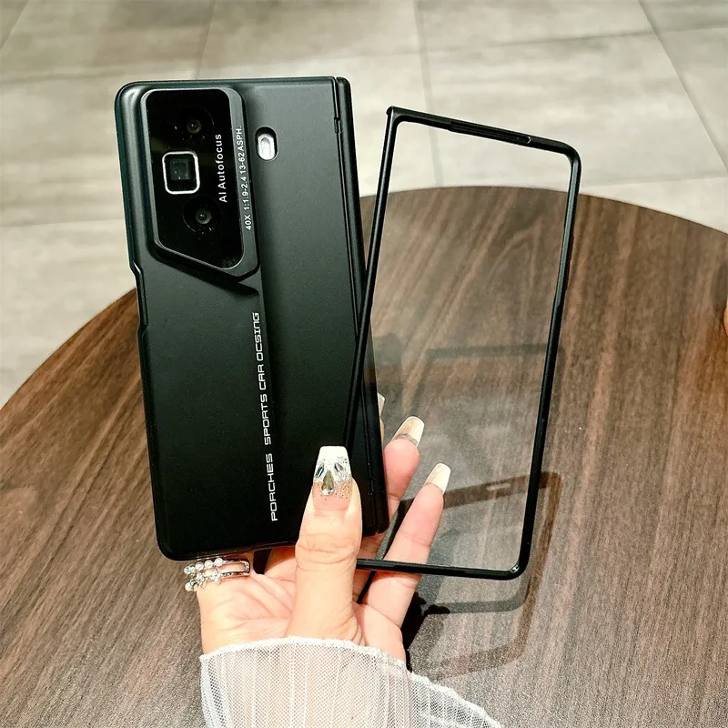 Honor MagicVS3 Phone Case, Luxury Porsche Design, Full Coverage Hinge, Drop-Proof Protective Leather Case