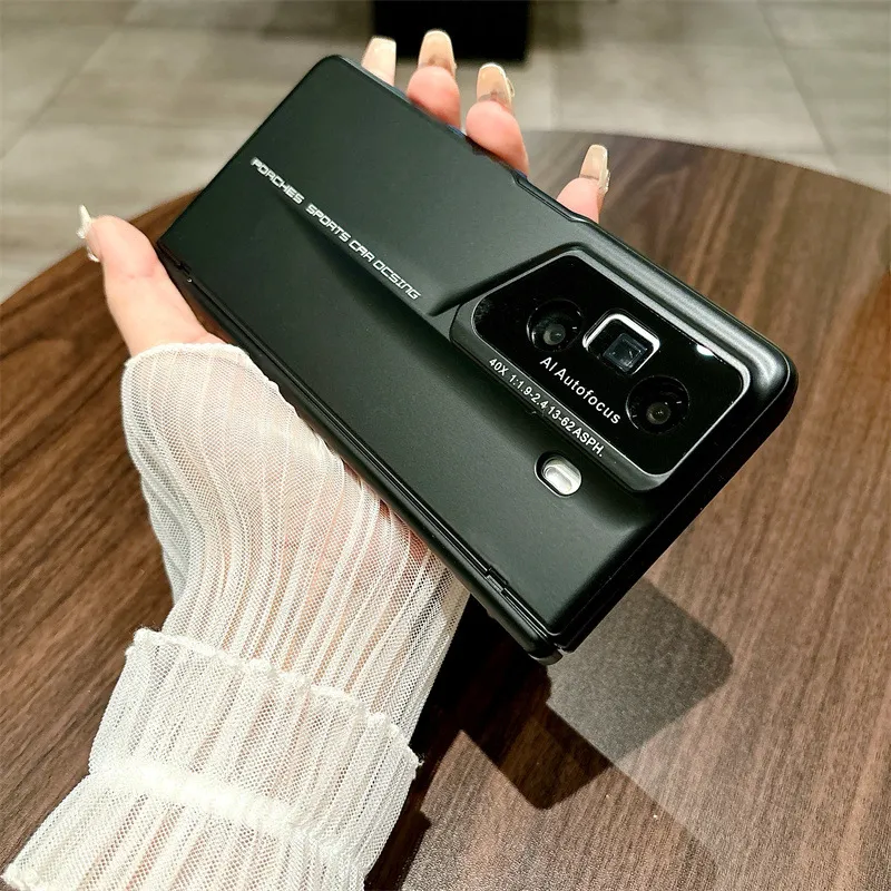 Honor MagicVS3 Phone Case, Luxury Porsche Design, Full Coverage Hinge, Drop-Proof Protective Leather Case