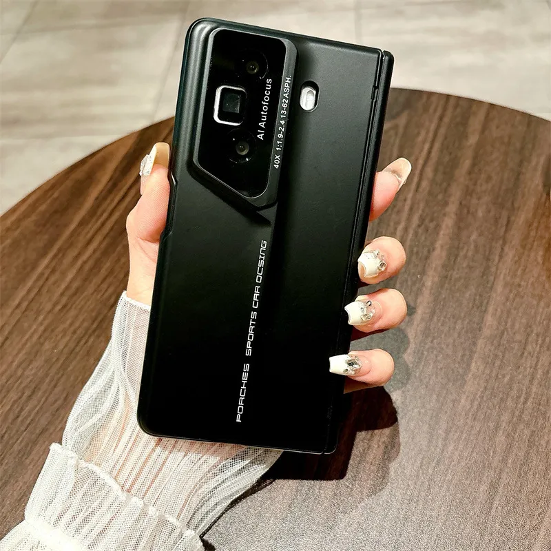 Honor MagicVS3 Phone Case, Luxury Porsche Design, Full Coverage Hinge, Drop-Proof Protective Leather Case