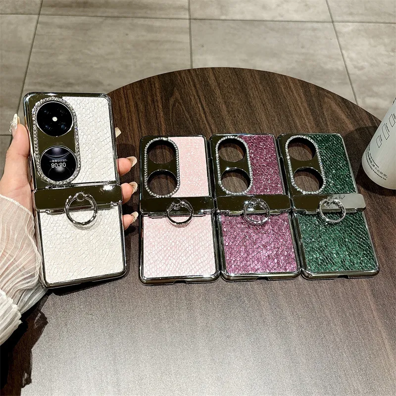 Huawei Pocket 2 Phone Case, Treasure Box 2 Foldable Screen Protective Leather Case, Bulgari Full Coverage, Drop-Proof and Suitable