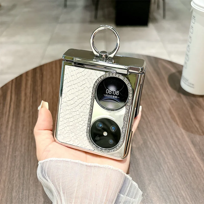Huawei Pocket 2 Phone Case, Treasure Box 2 Foldable Screen Protective Leather Case, Bulgari Full Coverage, Drop-Proof and Suitable