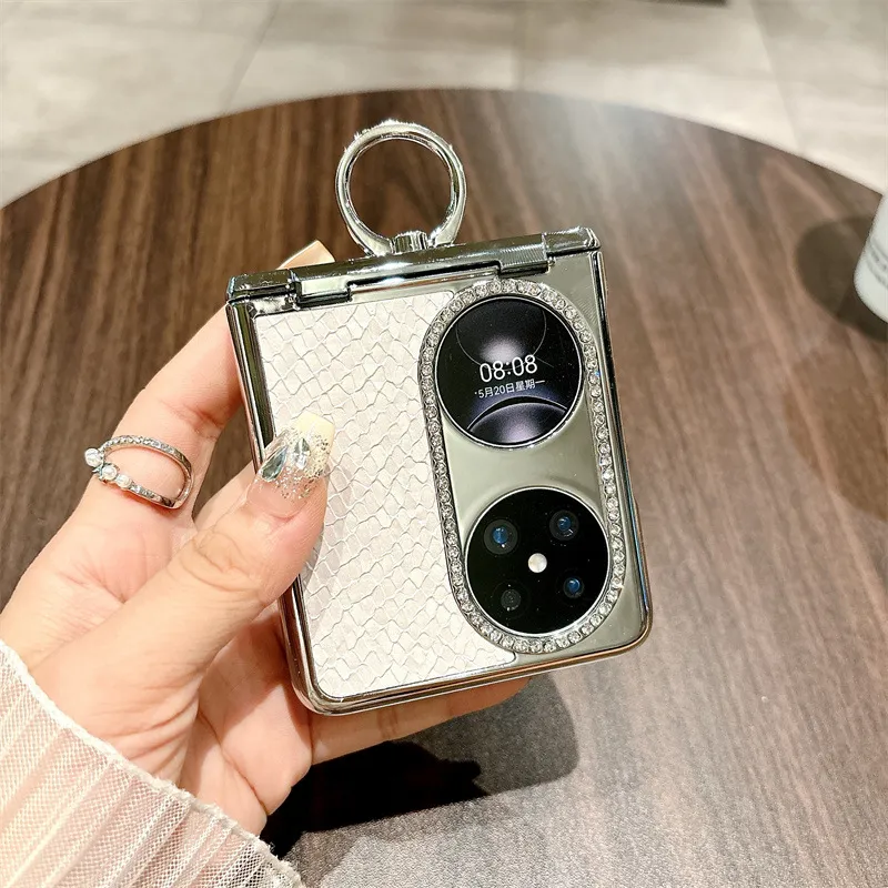 Huawei Pocket 2 Phone Case, Treasure Box 2 Foldable Screen Protective Leather Case, Bulgari Full Coverage, Drop-Proof and Suitable