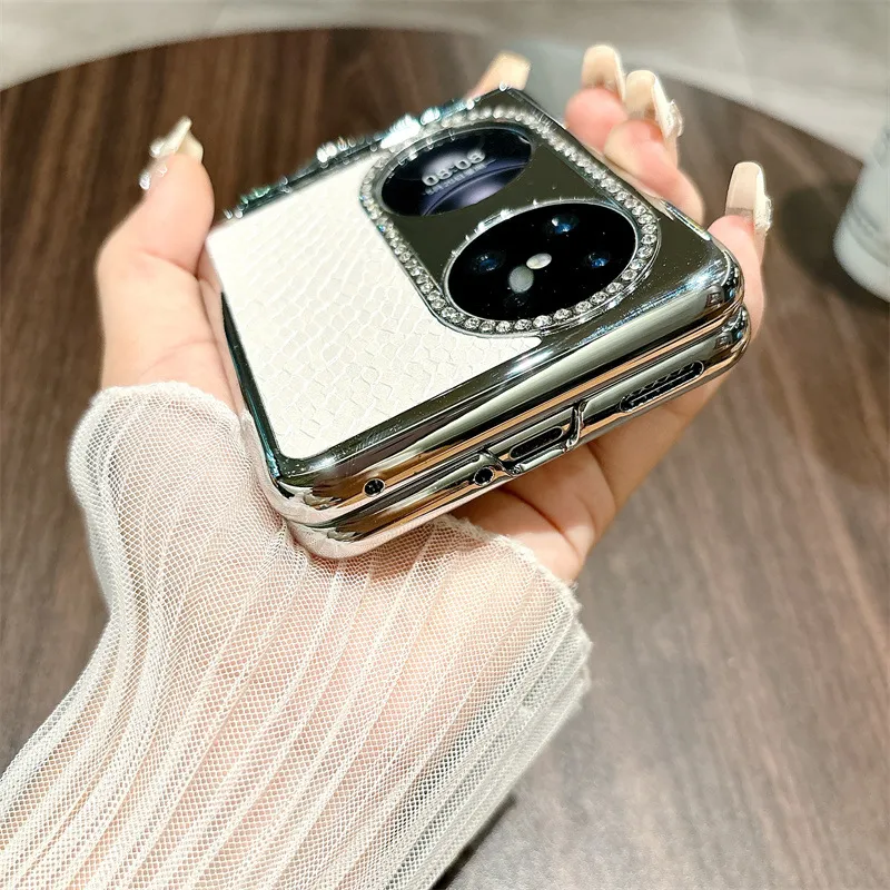 Huawei Pocket 2 Phone Case, Treasure Box 2 Foldable Screen Protective Leather Case, Bulgari Full Coverage, Drop-Proof and Suitable
