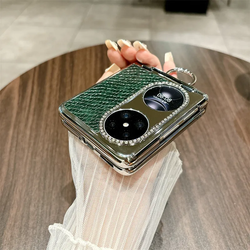 Huawei Pocket 2 Phone Case, Treasure Box 2 Foldable Screen Protective Leather Case, Bulgari Full Coverage, Drop-Proof and Suitable