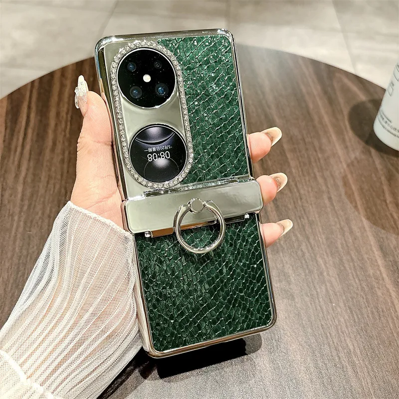Huawei Pocket 2 Phone Case, Treasure Box 2 Foldable Screen Protective Leather Case, Bulgari Full Coverage, Drop-Proof and Suitable