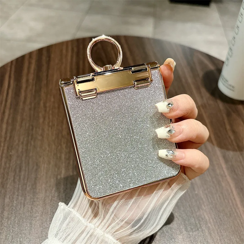 Compatible Huawei Nova Flip phone case, NovaFlip foldable screen glitter ring hinge drop-proof protective case